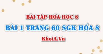 Bài 1 trang 60 SGK Hóa 8: Phản ứng hóa học, phương trình hóa học, định luật bảo toàn khối lượng